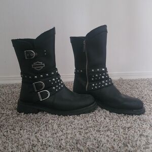 Harley-Davidson Women's Black Studded Boots